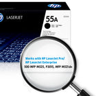 HP 55A (CE255A) Black Original LaserJet Toner Cartridge-The unmatched reliability of original HP cartridge means consistent convenience and better value