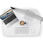 Uplite 32"W Height Adjustable Desktop Sit Stand Standing Desk, White (UPWS40A)-Desk is 0.31" thick and 14.6" high