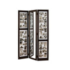 Nexxt Preston Floor Standing Triple Panel Photo Screen With Mirror, 65" x 42" x 3/4" -3-panel screen room divider: create a new space with an easy to use beautiful room divider. create privacy in your home, make a new room or hide storage items