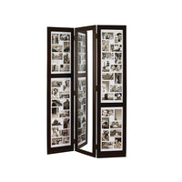 Nexxt Preston Floor Standing Triple Panel Photo Screen With Mirror, 65" x 42" x 3/4" -3-panel screen room divider: create a new space with an easy to use beautiful room divider. create privacy in your home, make a new room or hide storage items