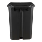 Step N' Sort - Poubelle haute en plastique avec pédale en acier et verrouillage coulissant sécurisé - 50 L Noir-Couvercle Verrouillable À Fermeture Lente - Le verrouillage latéral verrouille le couvercle en gardant les déchets hors de portée des enfants et des animaux domestiques. Le couvercle à fermeture douce assure un fonctionnement silencieux.