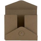 JAM Paper Portfolio with Button and String Closure, Small, 5.25" x 6.75" x 1", Brown Kraft, 5 Pack (6170201g)-Finish: Smooth