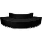 Flash Furniture HERCULES Alon Series Black LeatherSoft Reception Configuration, 3 Pieces-Modernize Your Business Office or Entry Way
