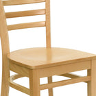 Flash Furniture – Chaise de restaurant en bois avec dossier à traverses horizontales, fini naturel (XUDGW0005LADNAT)-Structure robuste européen en bois dur de hêtre