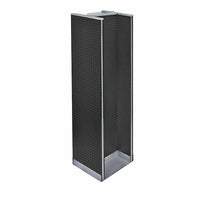 Azar Displays Pegboard Floor Display H-Spinner, 60" x 16", Black (700430-BLK)-Black plastic