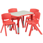Flash Furniture – Table d’activités rectangulaire (21,88 x 26,63 po) en plastique, rouge (YU09834RECTBLRD)-Ensemble de table multi-usages pour enfants