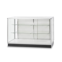 Can-Bramar Econoline Square Aluminum Profile Full Vision Showcase - 60" D x 20" W x 38" H-Sturdy 6 mm Tempered glass
