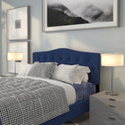 Flash Furniture Cambridge Tufted Upholstered Queen Size Headboard - Navy Fabric-Headboard Size: 61.5''W x 3''D x 24''H