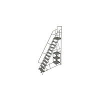 Tri-Arc Stock Picking Rolling Ladder, 24" x 120", 12 Step, Perforated (KDSP112246)-Frame Material: Steel