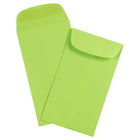 JAM Paper #5.5 Coin Envelopes, 3 1/8 x 5 1/2, Brite Hue Ultra Lime Green, 100 Pack-100 Envelopes per Pack