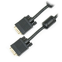 BlueDiamond Premium VGA Ferrite True 15 Pin M/M, 75ft (80198)-Video Monitor cable features two HD15 male connectors providing a high quality VGA connection with interference protection