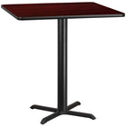 Flash Furniture – Table bistro carrée en stratifié acajou de 42 po avec base de 33 x 33 po (XUMA4242T3333B)-Table d'hospitalité à hauteur de bar