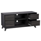 CorLiving THW-540-B Hollywood Dark Grey Wood Grain TV Stand with Drawers for TVs up to 55"-Wire Management to keep your cords neat and tangle-free
