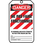 Accuform Signs - Étiquettes De Verrouillage, Plastique, 3-3/8po La X 5-7/8po H, Français, paquet de 25-Hauteur 5-7/8po