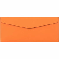 JAM Paper #10 Business Coloured Envelopes - 4.125" x 9.5" - Orange Recycled - 50 Pack-Colour: Orange Envelopes