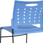 Flash Furniture HERCULES Series Sled Base Stack Chair with Air-Vent Back - Blue - 5 Pack-Supportive Front Cross Brace