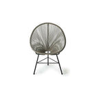 Plata Import Acalco Chair, Grey Seat, Black Frame (WR-1350-GRY)-Lounge Chair