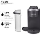 Keurig K-Cafe Single Serve Coffee, Latte and Cappuccino Maker, Dark Charcoal-Compatible With The My K-Cup Universal Reusable Coffee Filter: Brew your own ground coffee (sold separately)
