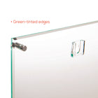 Deflecto Wall Mount Beveled Edge Sign Holder - 8 1/2" x 11" - Green Tinted Border-Metal knobs unscrew to easily change literature and orientation