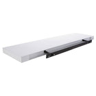 Kiera Grace - Tablette flottante Stockholm Aberg avec lumière à DEL - blanc, 36 po, fini mat-Alimentation par piles: l'étagère en bois est livrée avec une lumière alimentée par 3 piles AA (non incluses). Facile à utiliser, touchez simplement le centre de la lumière pour l'allumer, appuyez à nouveau pour l'éteindre