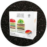 Sandtastik Floral Coloured Sand, 25 lb (11.3 kg) Box, Black-Coarse grain with natural sparkle throughout