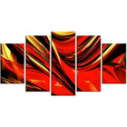 Designart Fire Lines Red Abstract Canvas Art Print, (PT3011-373)-Print