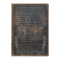 Paperblanks Michelangelo - Handwriting - Embellished Manuscripts Collection - Softcover Flexi Journals - Midi - Lined - Elastic Band Closure - 176 Pg - 100 GSM-Midi Size Notebook