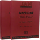 JAM Paper Matte Paper, 8.5 x 11, 28lb Dark Red, 2 packs of 50 (46395839g)-Dark red