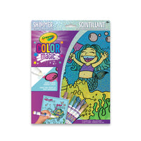 Crayola Color Magic Shimmer Mermaids-Includes 12 Color Magic colouring pages and 6 broad line Color Magic markers