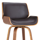Armen Living Tyler 26" Mid-Century Swivel Counter-Height Bar Stool - Brown-Assembly Required