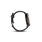 Garmin – Montre intelligente vivomove HR avec capteur de fréquence cardiaque, or rose, bracelet en silicone noir (petit/moyen)-Elle compte vos pas et vos calories tout en surveillant votre bien-être, notamment grâce au moniteur de stress 