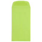 JAM Paper #6 Coin Envelopes, 3 3/8 x 6, Brite Hue Ultra Lime Green, 1000 Pack-Green Envelopes