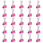 JAM Paper Binder Clips, Small, 19mm, Pink Binderclips, 5 packs of 25 (334BCPig)-5