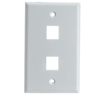 Digiwave Keystone Wall Plate, 2 Slots, 5" x 3" x 1", White-Compatible with Any Standard Keystone Jack