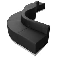 Flash Furniture HERCULES Alon Series LeatherSoft Reception Configuration, 6 Pieces,  Black-Contemporary Reception Set