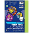 Pacon Tru-Ray Construction Paper - 9" x 12" - Brilliant Lime - 250 Sheets (PAC103423)-Heavy 76 lb. 100% vat-dyed sulphite with longer, stronger fibers.