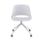 Humanscale Trea Office Chair with Casters - White-The waterfall-edge seat reduces impact to the back of the knees
