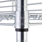 TRINITY 6-Tier Wire Shelving Rack with Wheels, Chrome (TBFC-0907)-Easy, no tool assembly