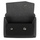 JAM Paper Leather Business Card Case, Angular Flap, Black, 100 Pack (2233317460B)-Dimensions: 2-1/2"(H) x 4"(W) x 3/4"(D)