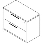 Office Star Napa Collection 2-Drawer Lateral File, Assembled, Cherry-Scratch-resistant, textured thermally fused laminate surfaces