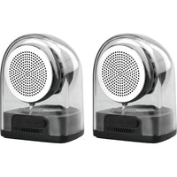 Sylvania True Wireless Stereo Magnetic Bluetooth Speakers with Silicone Sleeve, Black-Enjoy versatility in your audio experience by pairing the two speakers together for surround sound or by playing them individually