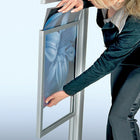Azar Displays H Slide-in Frame for Freestanding Unit (300274-SLV)-Height (inch): 28