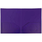JAM Paper Plastic Heavy Duty Two Pocket Folders, Purple, 12 Pack (383Npurpledg)-Size: 9" x 12"