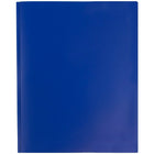 JAM Paper Plastic POP 2-Pocket Clasp School Folders with Prong Clip Fasteners, Deep Blue, 12 Pack-5