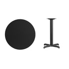 Flash Furniture – Table ronde en stratifié noir de 30 po avec base de 22 x 22 po (XURD30BKT2222)-Table d'hospitalité