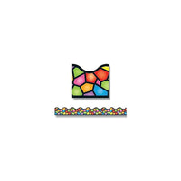Trend T-92136 39' X 2.25" Scalloped Stained Glass Terrific Trimmers, Multicolour, 108 Pack (T-92136)-Stained glass trimmer is ideal for prekindergarten - 12th grade and helps create vivid designs