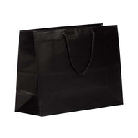 Jam Paper Gift Bags with Rope Handles - X-Large - 17" x 13" x 6" - Black Matte - 100 Pack-Color: Black Matte