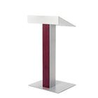 Urbann Y55 Lectern No Wheels - Mahogany Wood, Aluminum Grey-Type of Lectern: Free standing