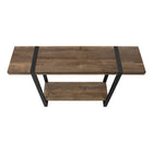 Monarch Specialties 2851 Accent Table - 48"L/Brown Reclaimed Wood-Look/Black-9