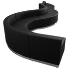 Flash Furniture HERCULES Alon Series Black LeatherSoft Reception Configuration, 9 Piece-Modernize Your Business Office or Entry Way